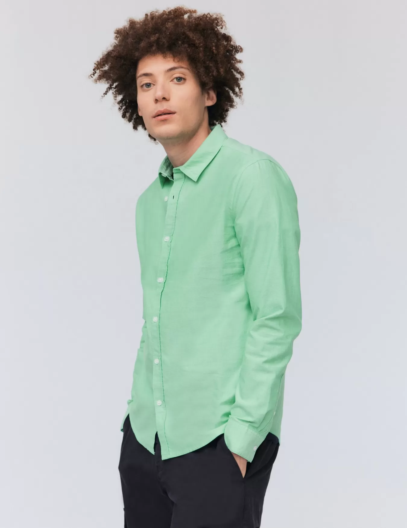 Chemise Unie Coupe Droite^BZB Flash Sale