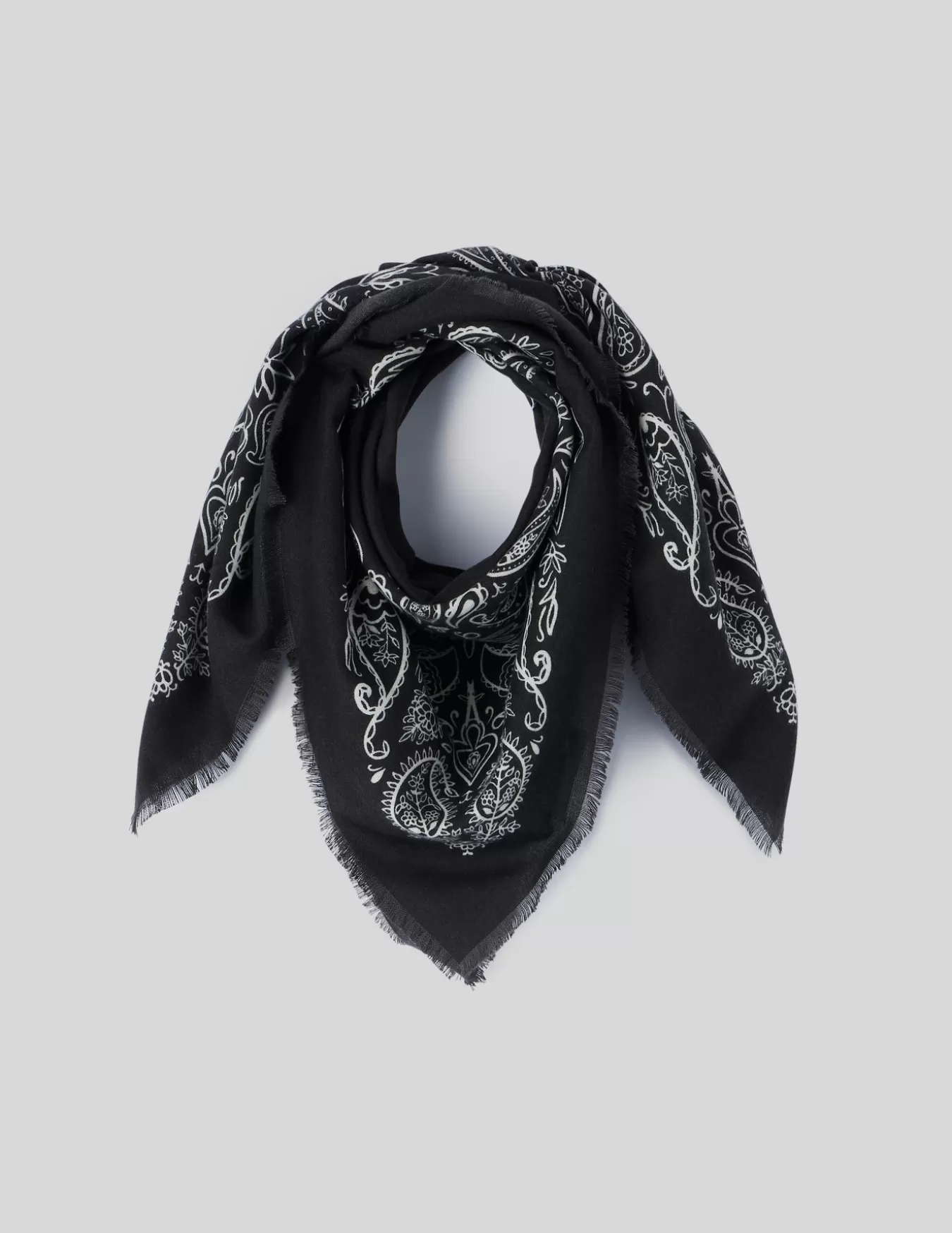 Foulard Imprimé à Franges^BZB New