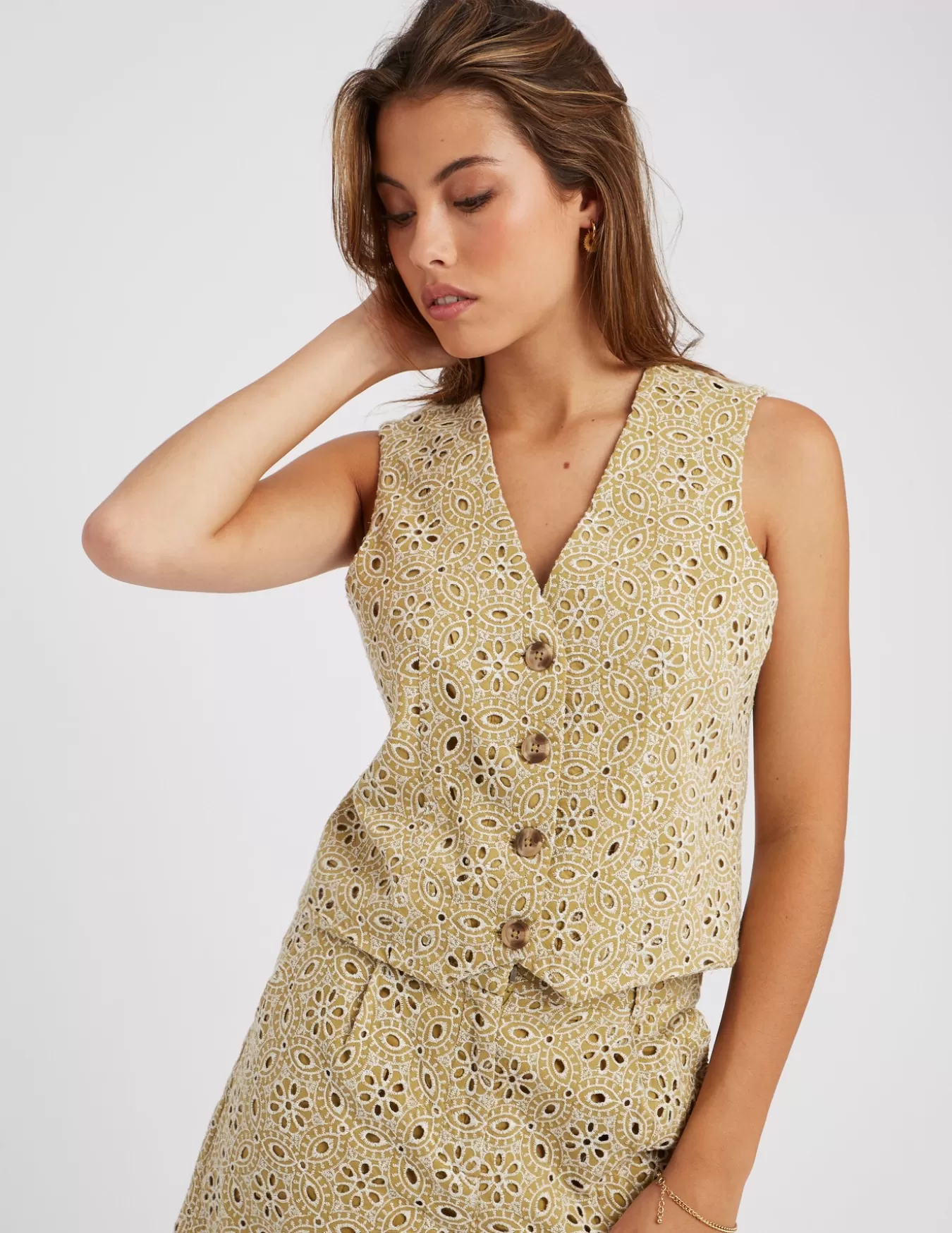 Gilet De Costume Broderie Anglaise^BZB Sale