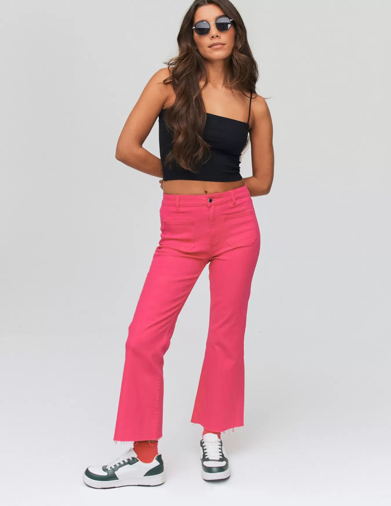 Jean Flare Couleur Cropped^BZB Sale