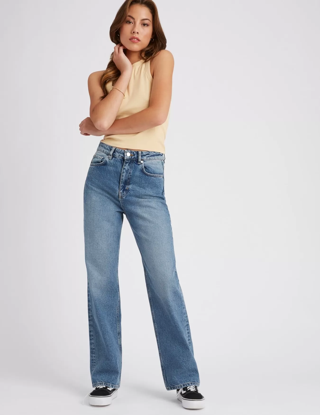 Jean Straight Taille Haute^BZB Flash Sale