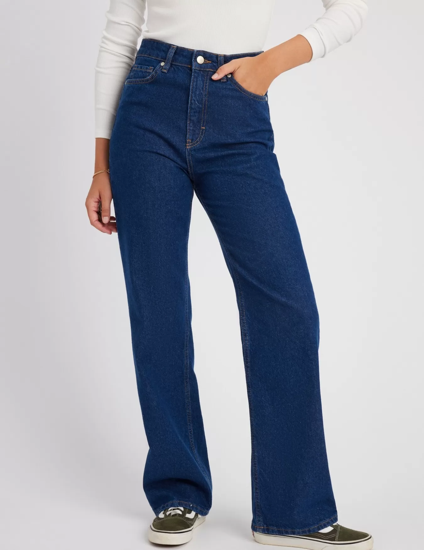 Jean Straight Taille Haute^BZB Sale