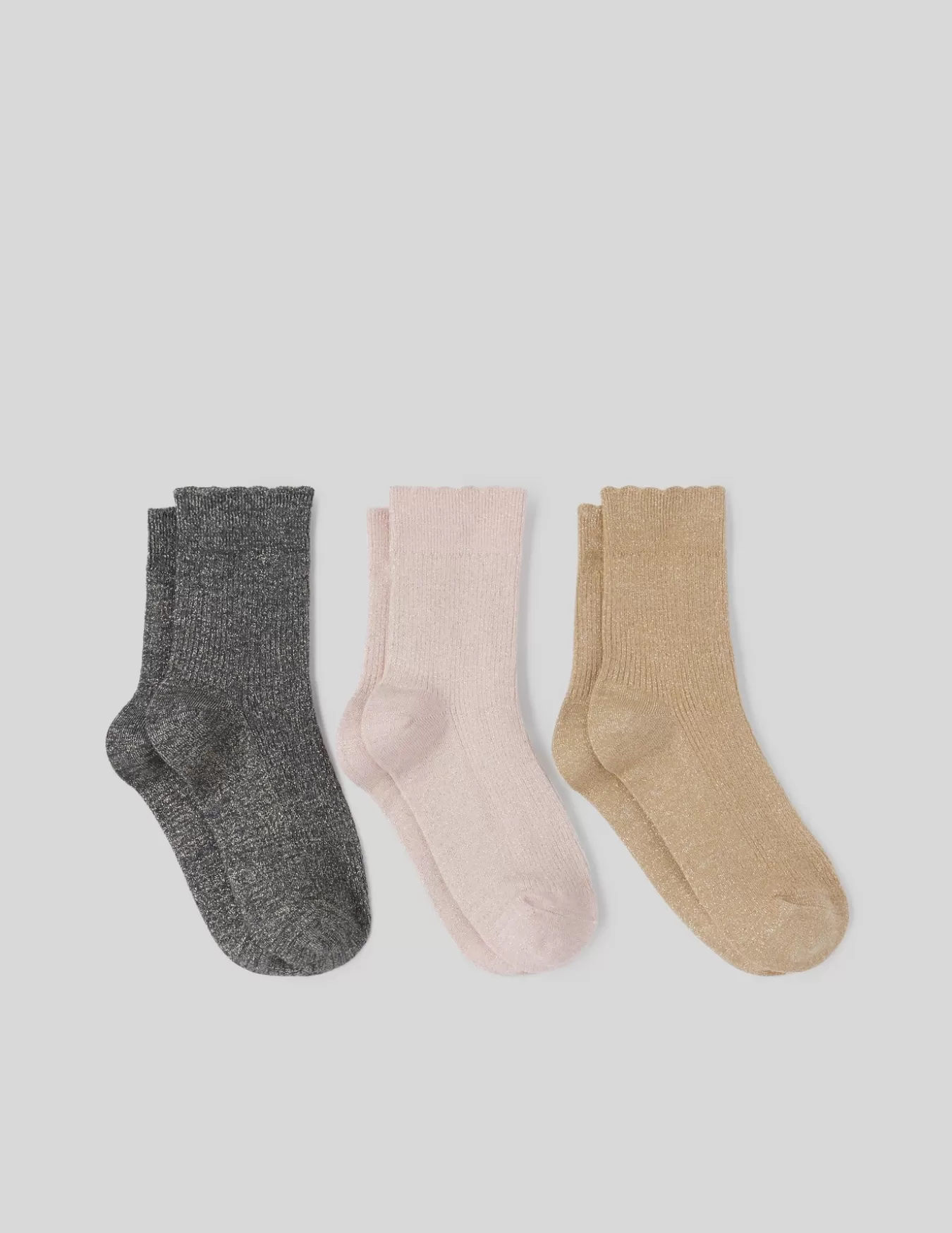 Lot 3 Paires De Chaussettes Lurex Festonnées^BZB Sale