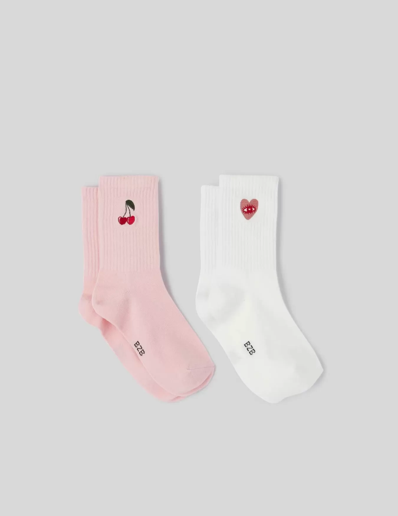 Lot De 2 Paires De Chaussettes Brodées^BZB Shop