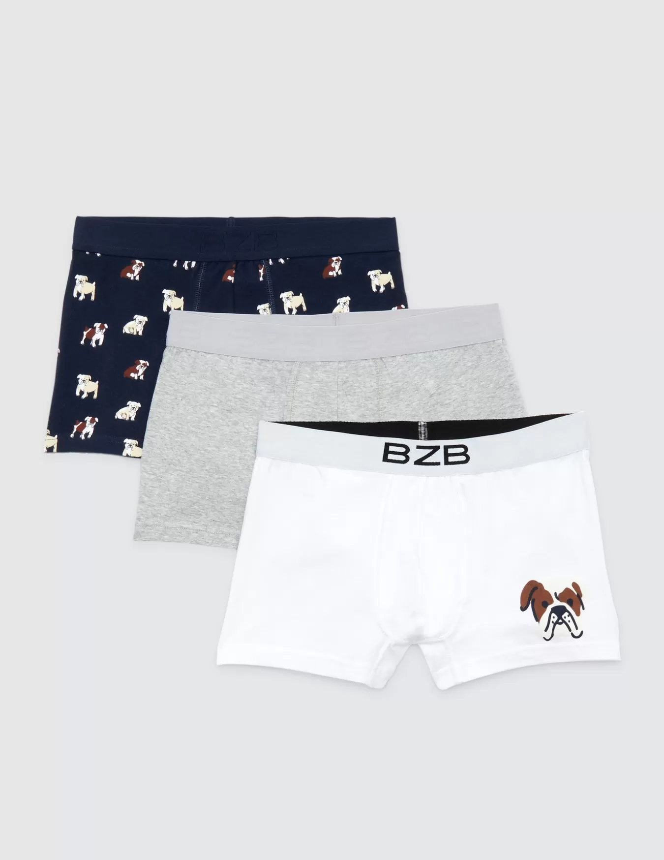 Lot De 3 Boxers Fantaisie Bouledogue^BZB Discount