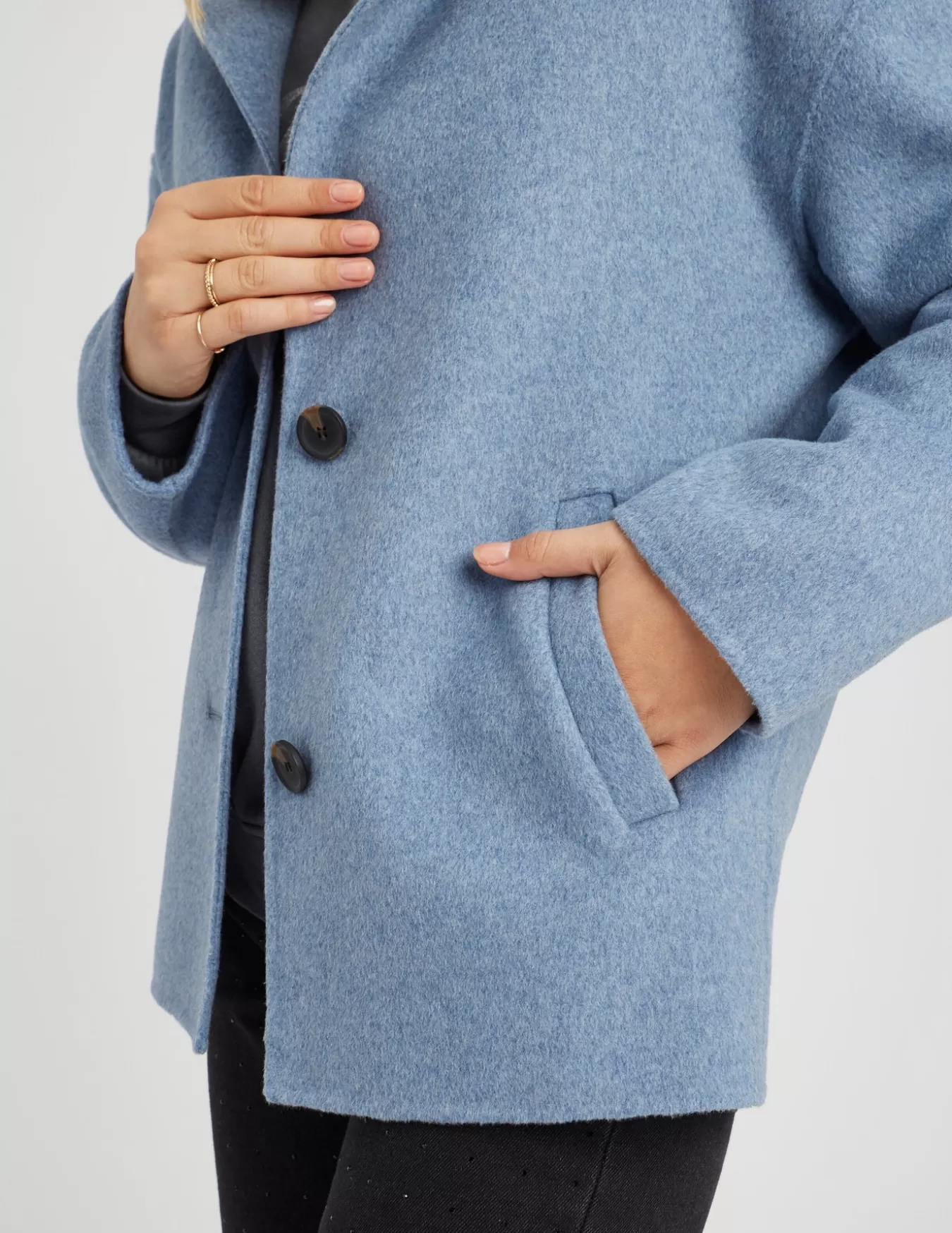 Manteau Court En Laine^BZB Sale