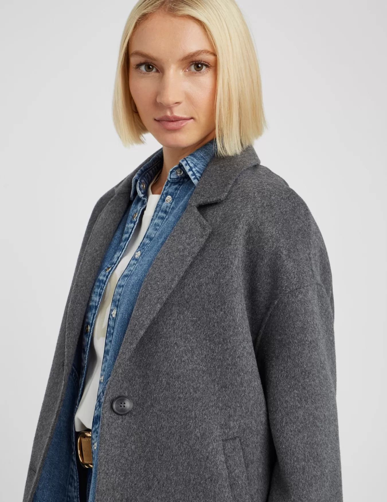 Manteau Court En Laine^BZB Sale