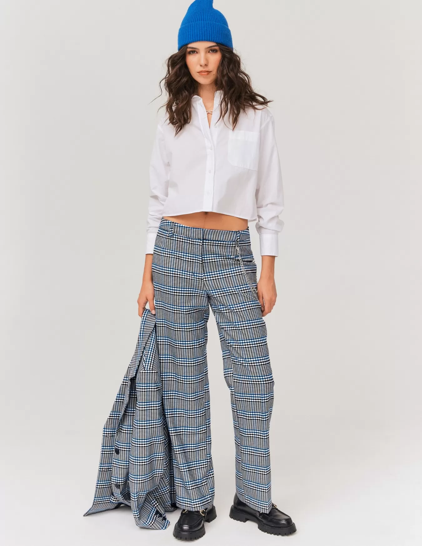 Pantalon Carreaux Avec Chaine^BZB Hot