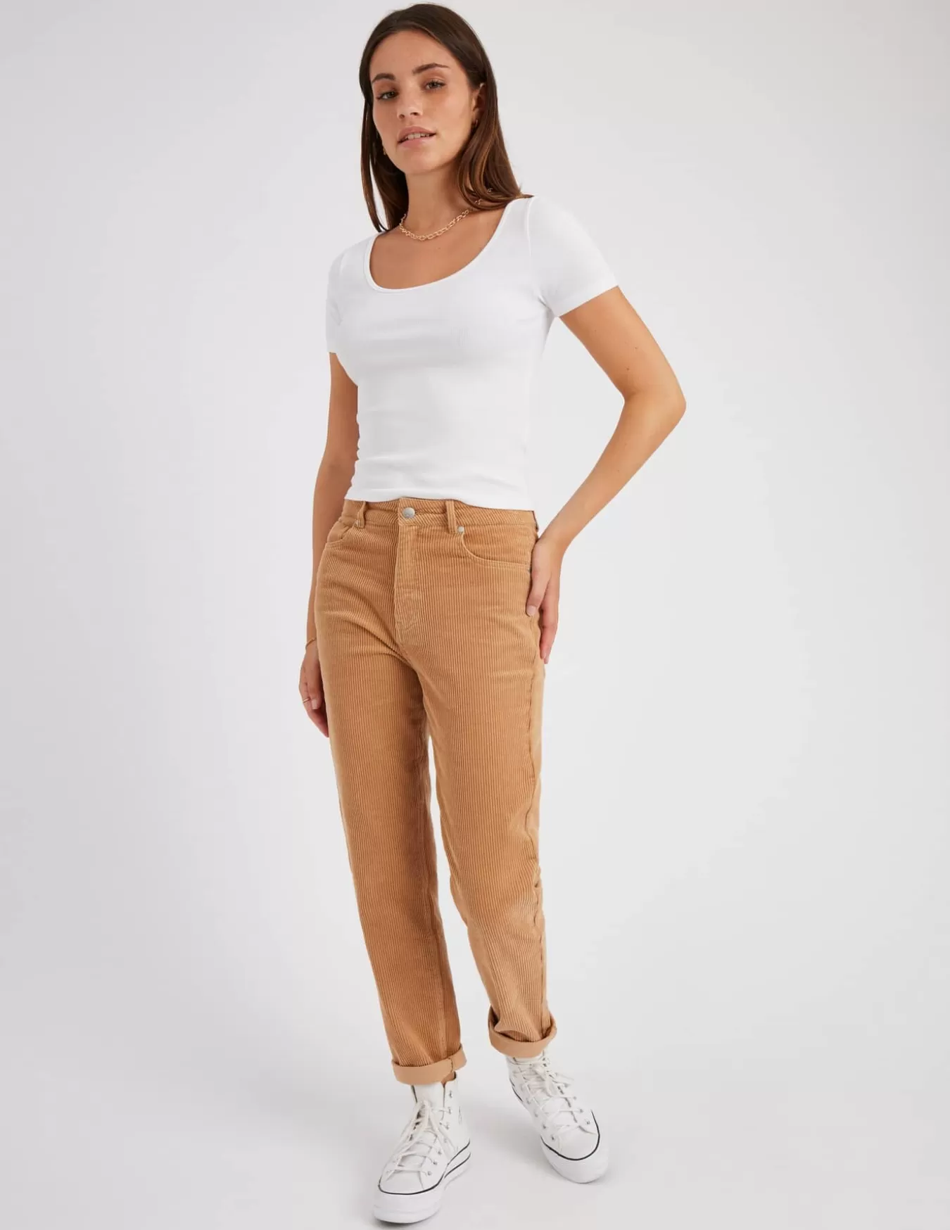 Pantalon Mom En Velours^BZB Cheap