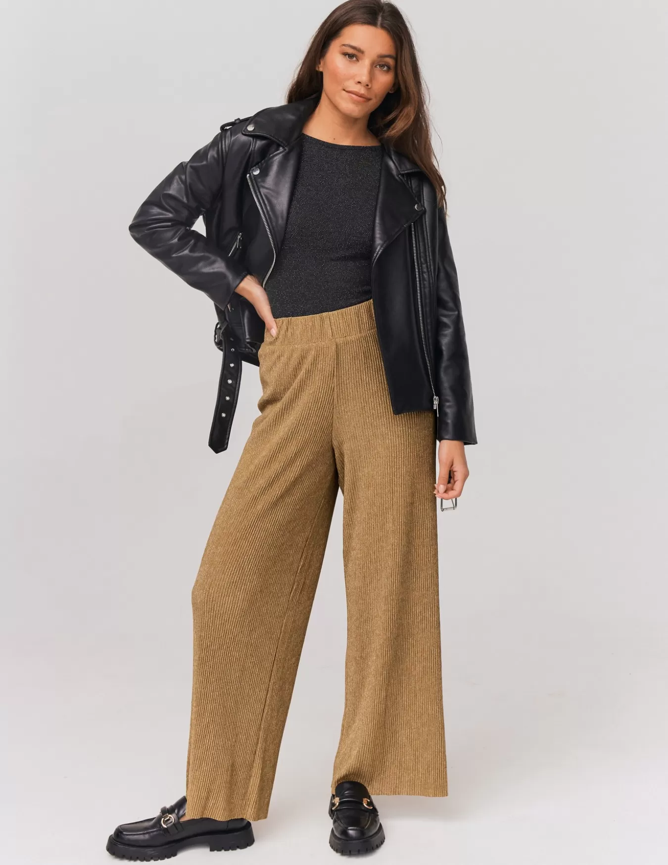 Pantalon Plissé Brillant^BZB Fashion