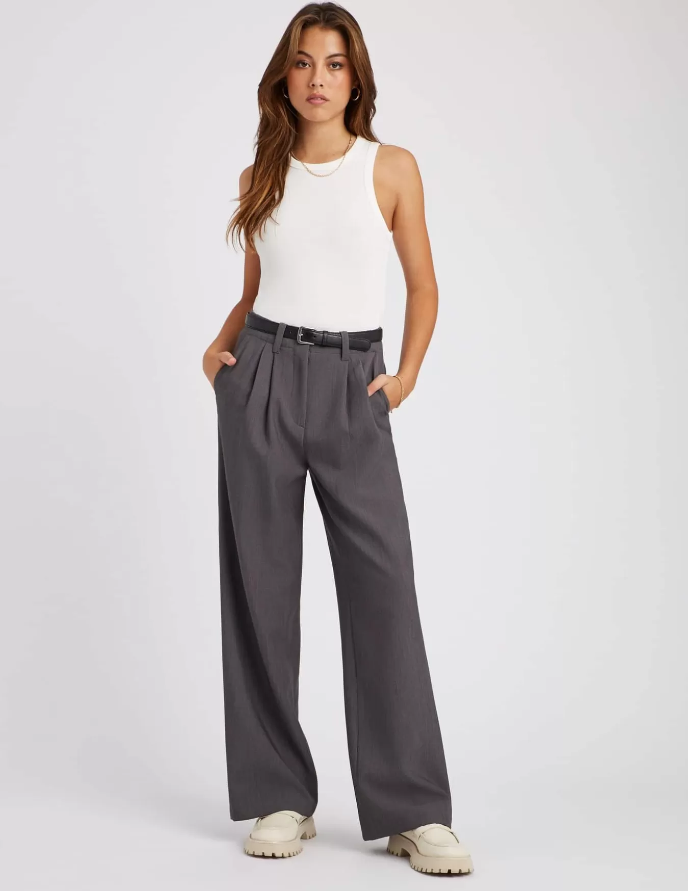 Pantalon Tailleur à Pinces^BZB Discount