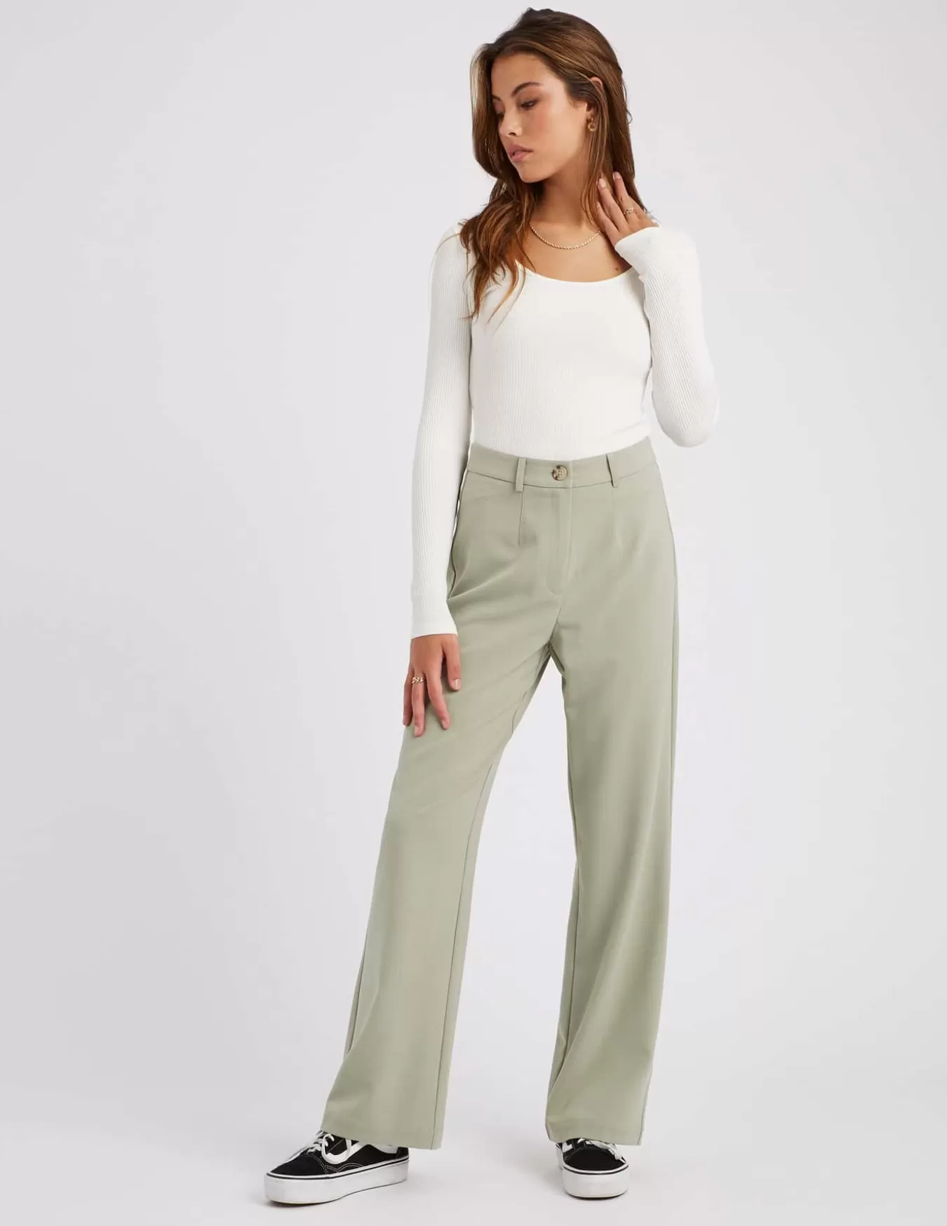 Pantalon Tailleur Polyester Recyclé^BZB Clearance