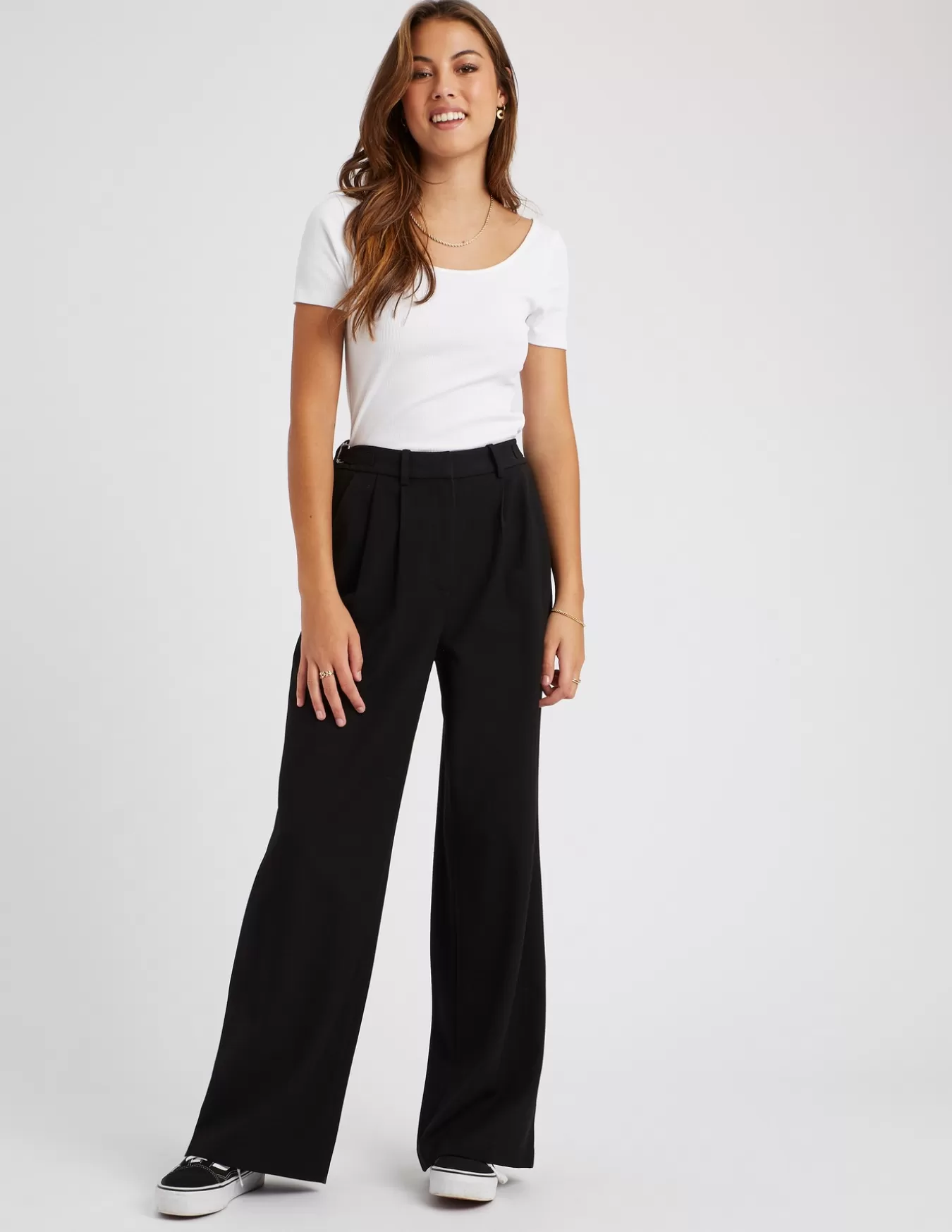 Pantalon Tailleur Rayé En Polyester Recyclé^BZB Clearance