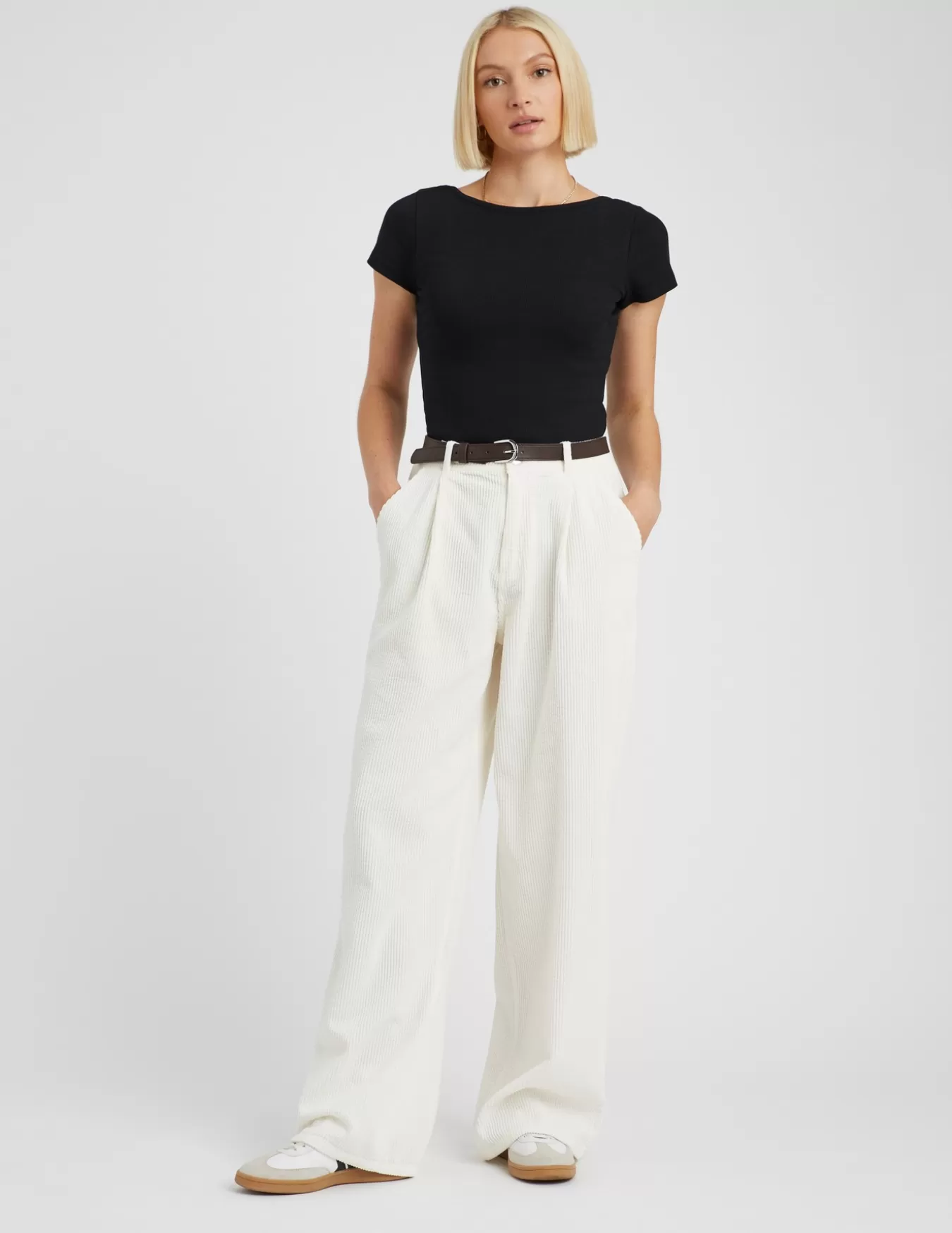 Pantalon Velours Wide Leg à Pinces^BZB Shop