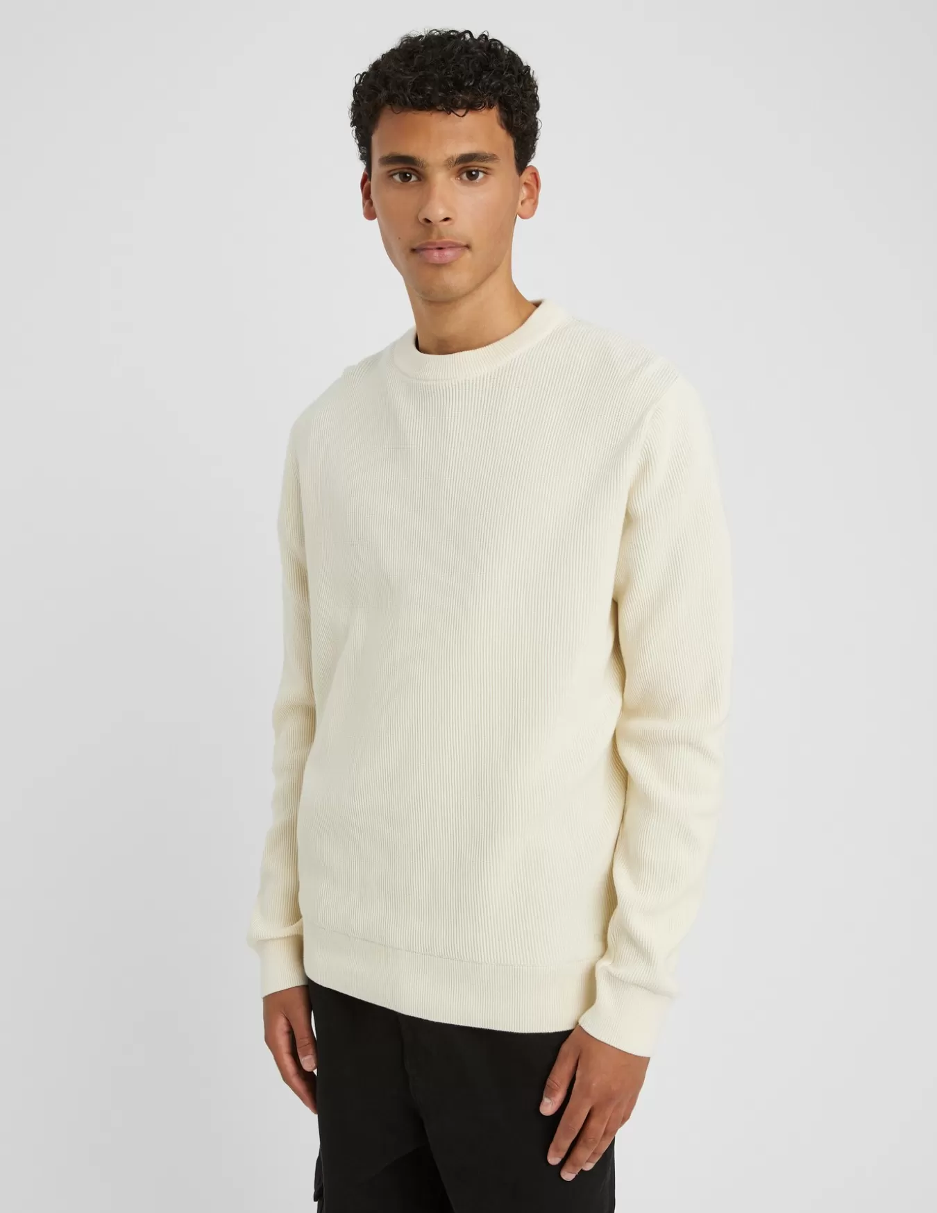 Pull Col Rond Maille Côtelée^BZB Sale