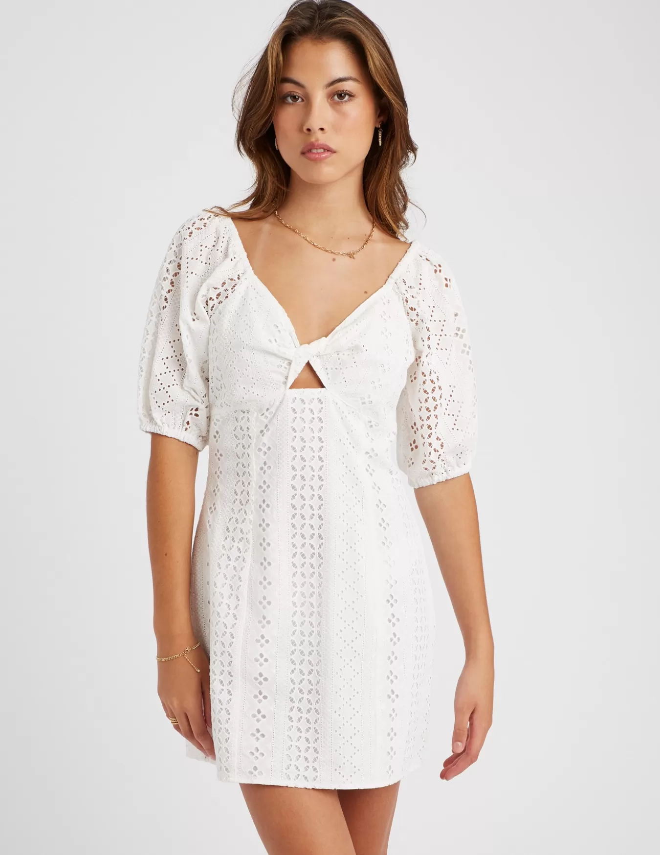 Robe Courte Broderie Anglaise^BZB Cheap