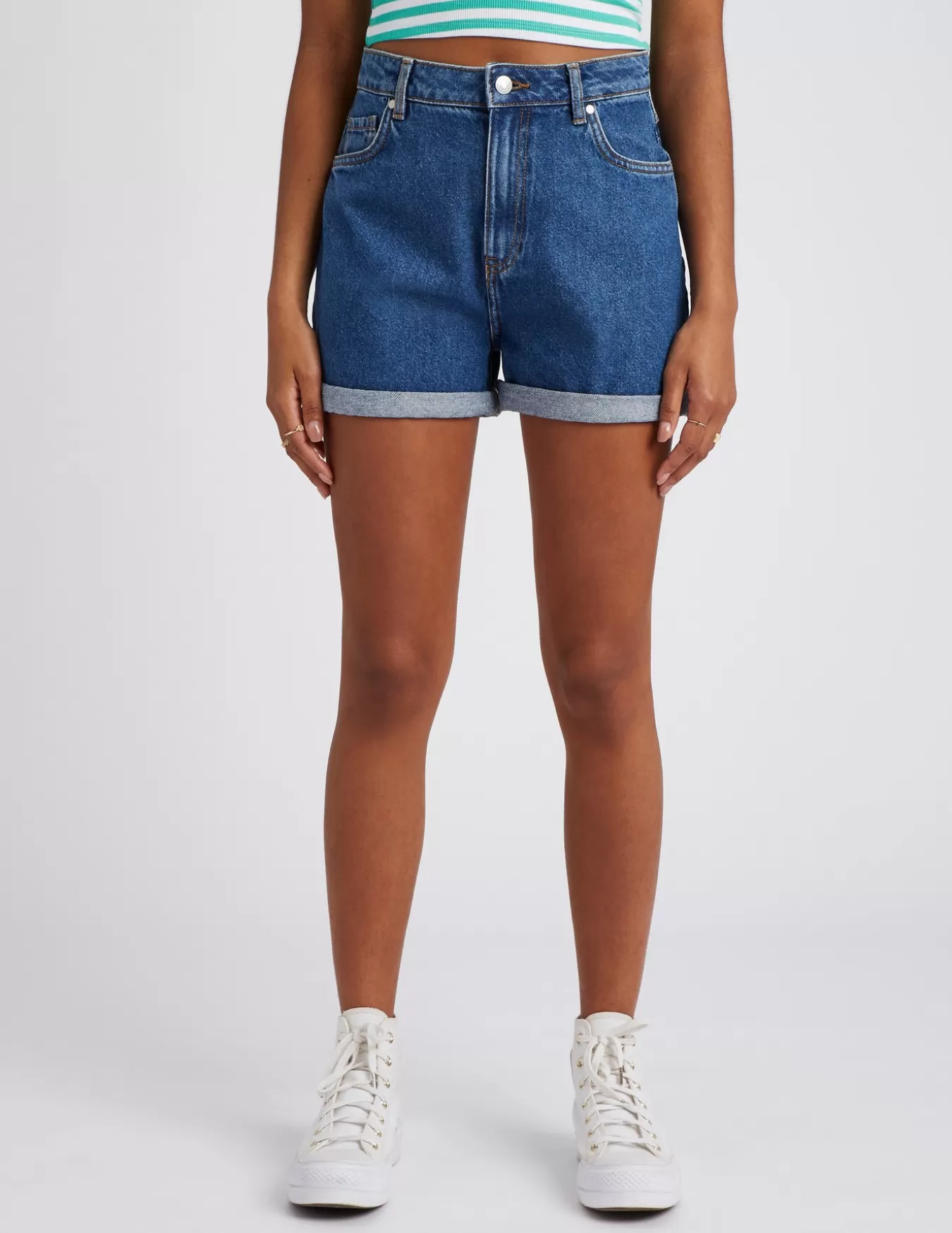 Short En Jean Mom Fit^BZB Hot