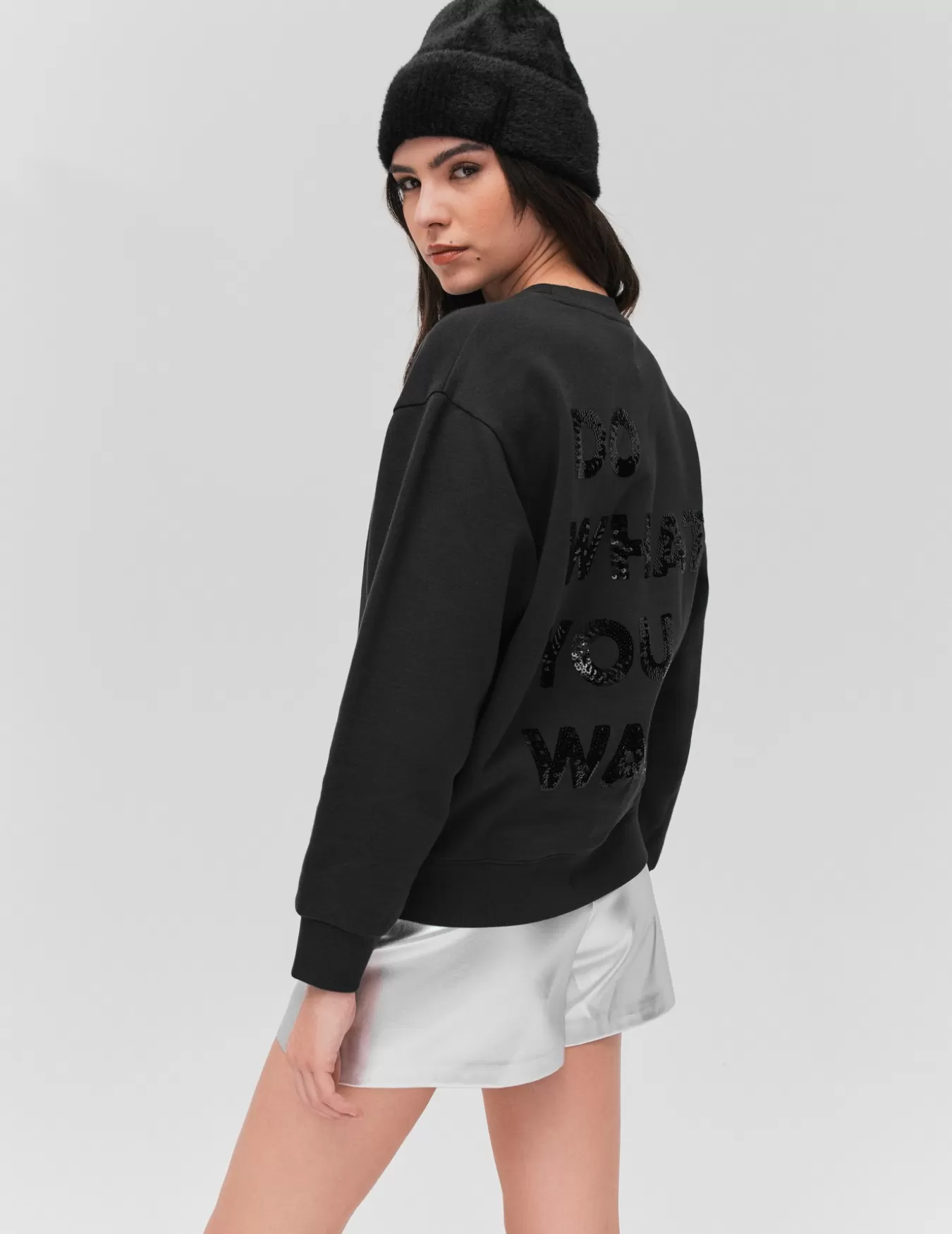 Sweat Col Rond Sequins^BZB Outlet