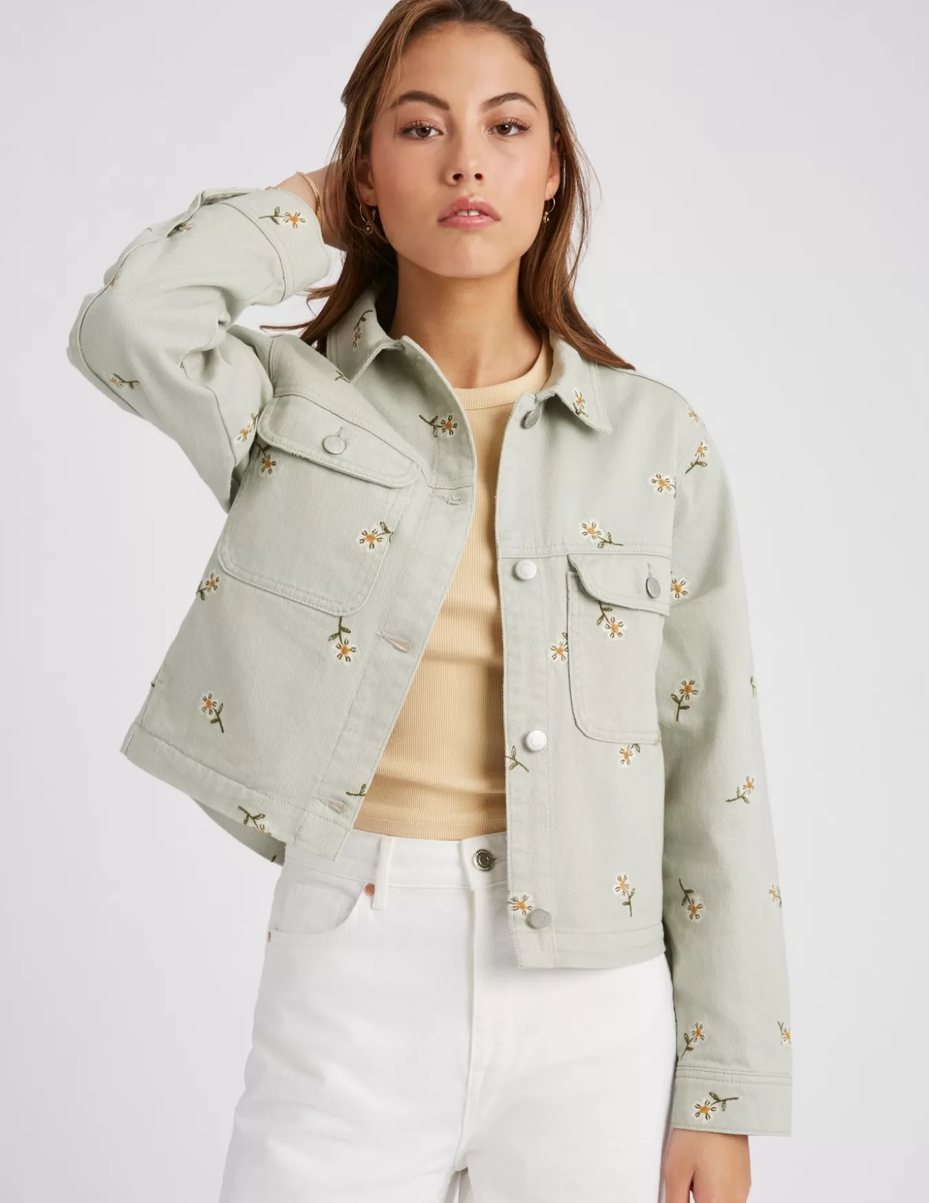 Veste En Jean Brodée^BZB Online