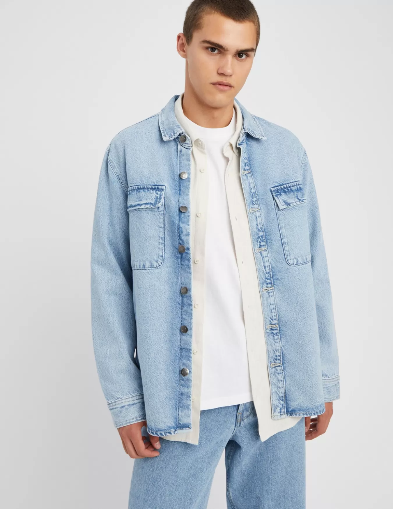 Veste Surchemise En Jean^BZB Hot